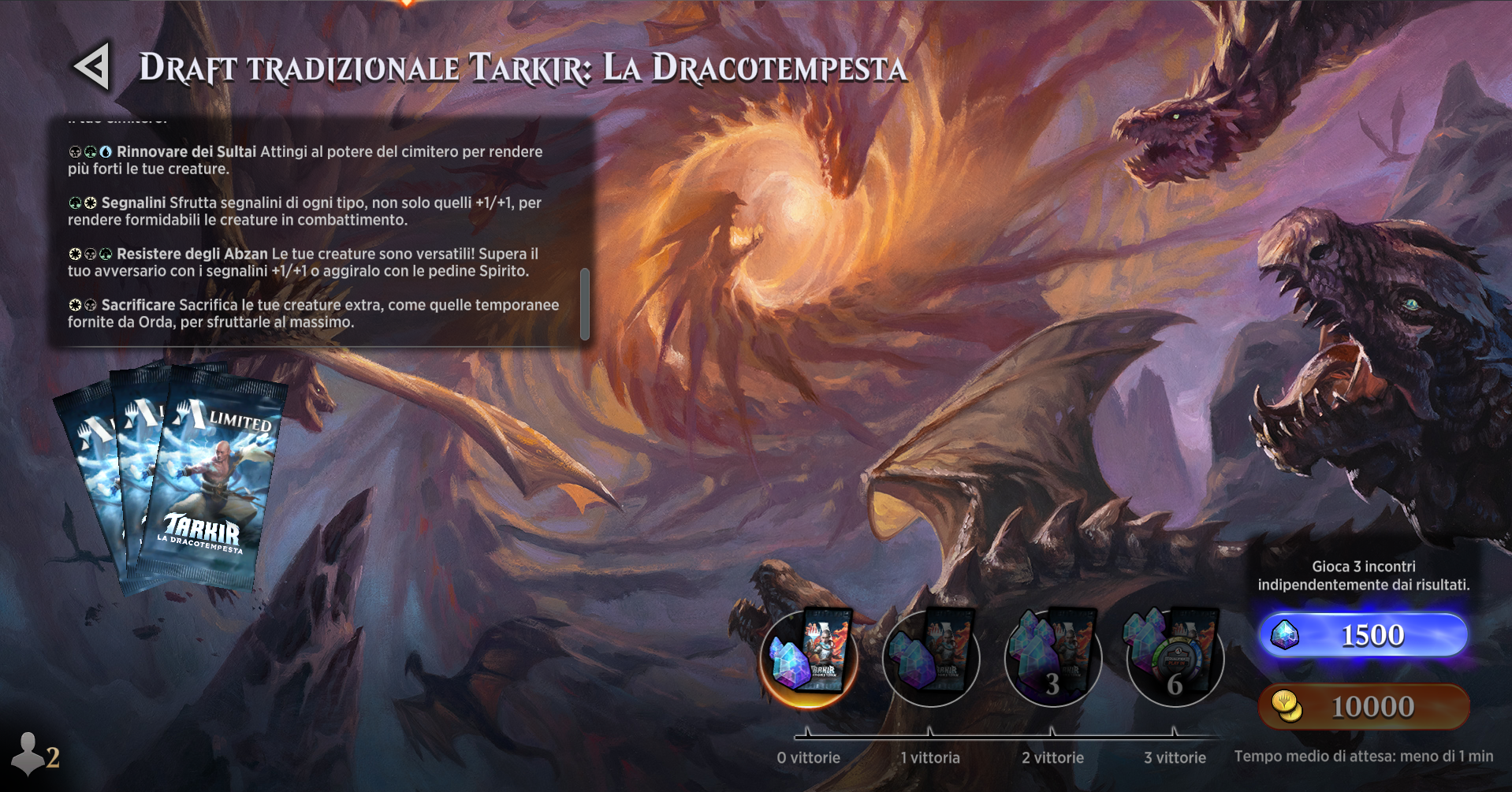 Draft tradizionale MTGA