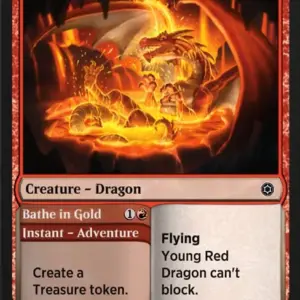 Young Red Dragon // Bathe in Gold